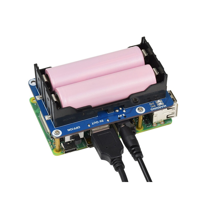 For Raspberry Pi 4 Ule B, UPS HAT Uninterrupted Power Supply Ready ...