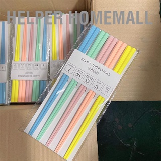 Helper Homemall ชุดตะเกียบพลาสติก ทรงแปดเหลี่ยม สไตล์ญี่ปุ่น สําหรับซูชิ 5 คู่