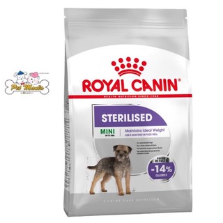 Royal Canin Mini Sterilised (โรยัล คานิน อาหารสุนัขแบบเม็ด สำหรับสุนัขพันธุ์เล็กที่ทำหมัน) 1kg