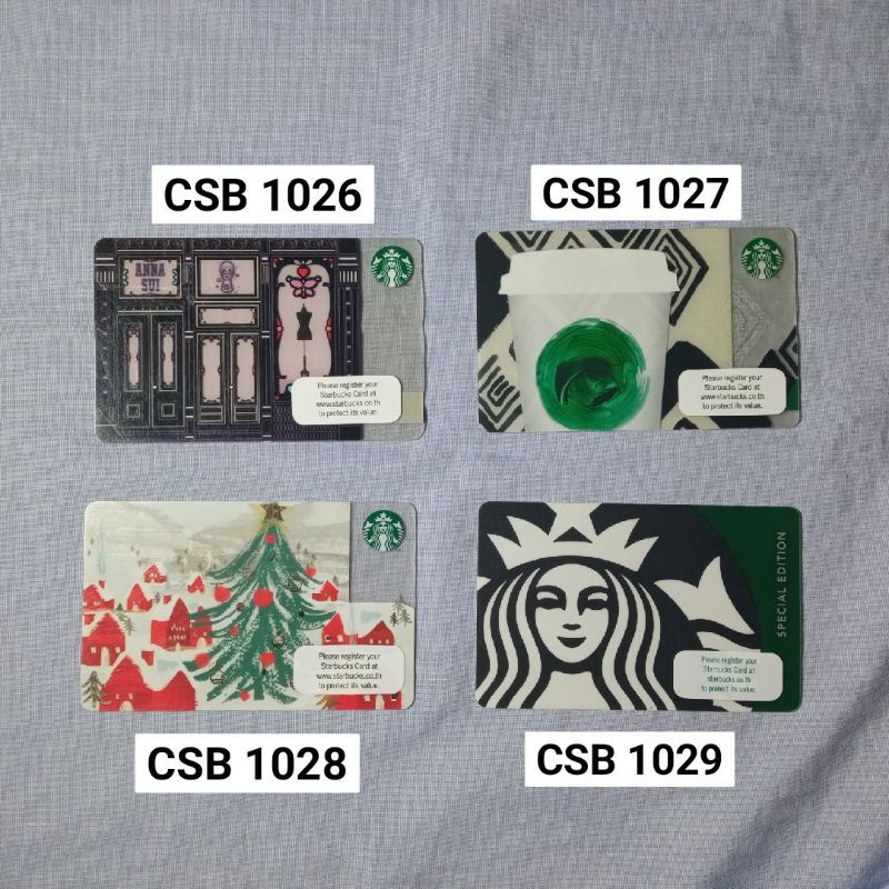 Starbucks Card / บัตรสตาร์บัค ของสะสม SET4