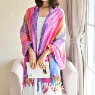 ราคาผ้าพันคอ Pashmina สีรุ้ง (ขายคละสี เลือกสีไม่ได้)