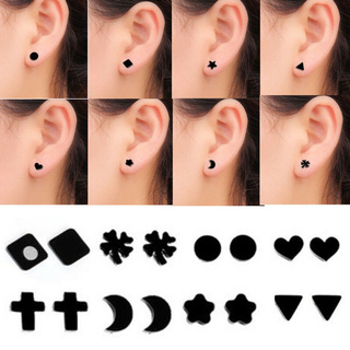 1 คู่ ต่างหูแม่เหล็ก อันเล็ก ไม่ต้องเจาะหู เบา บาง ไม่เจ็บหู Magnetic earrings