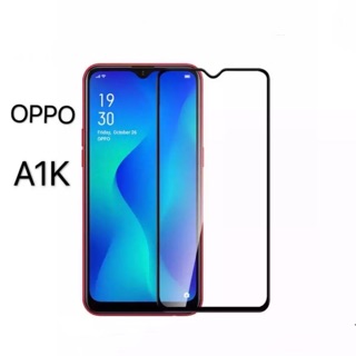 ฟิล์มกระจก นิรภัย เต็มจอ Oppo A1k ขอบดำ ฟิล์มกันจอแตก ฟิล์มกันกระแทก คุณภาพดี ติดง่าย ฟิล์มกระจกออฟโป้A1K