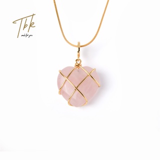 Tbk สร้อยคอทองคํา 18K จี้รูปหัวใจ 950Nbarbie สําหรับผู้หญิง