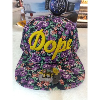 หมวก ฮิปฮอป Dope ลายดอก มี 19 สี! ปรับขนาดไซร์เองได้ ปรับไซร์ได้ถึง 59-64 cm