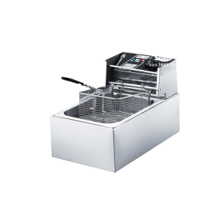 SHIDAI หม้อทอดไฟฟ้า 1อ่าง เพื่อการพาณิชย์ ขนาด6ลิตร Commercial deep fryer