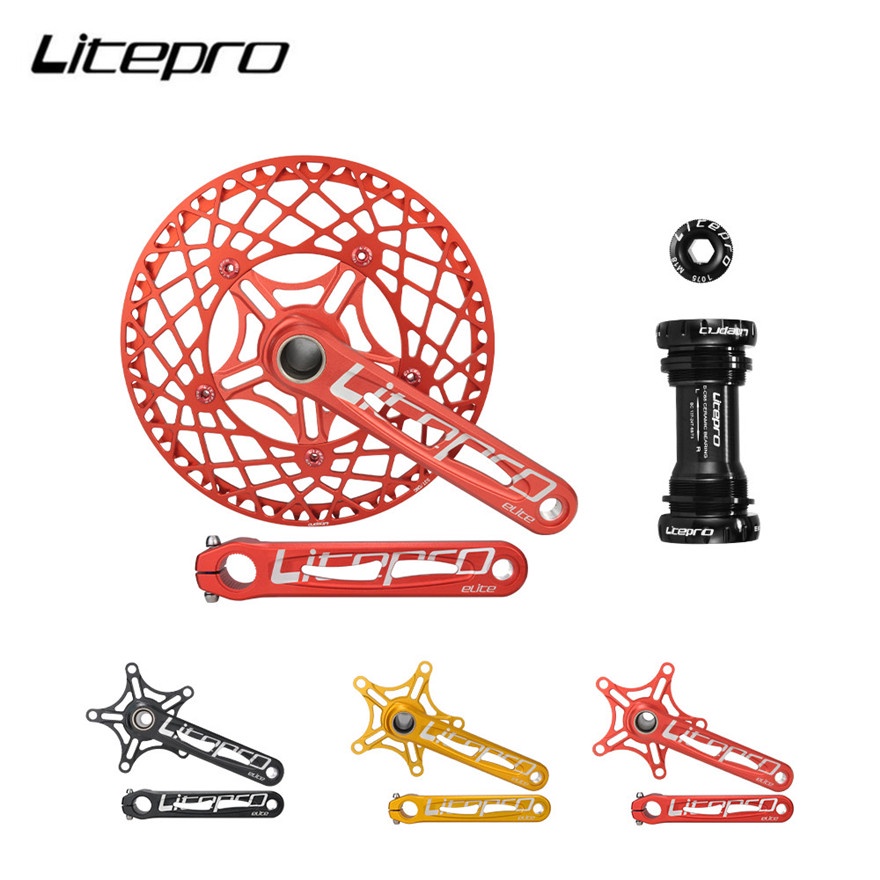 Litepro Elite จานหน้าจักรยาน เซรามิค โลหะผสมอลูมิเนียม 130BCD