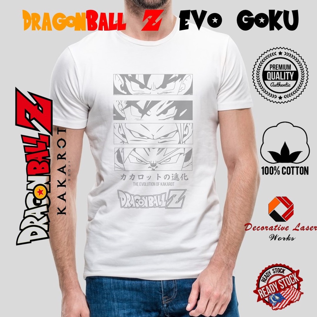 เสื้อยืด ผ้าฝ้าย พิมพ์ลาย DRAGONBALL Z EVO GOKU สําหรับผู้ชาย