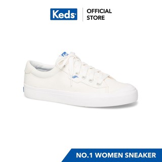 KEDS WF61176 รองเท้าผ้าใบ แบบผูกเชือก รุ่น CREW KICK 75 CANVAS สีขาว