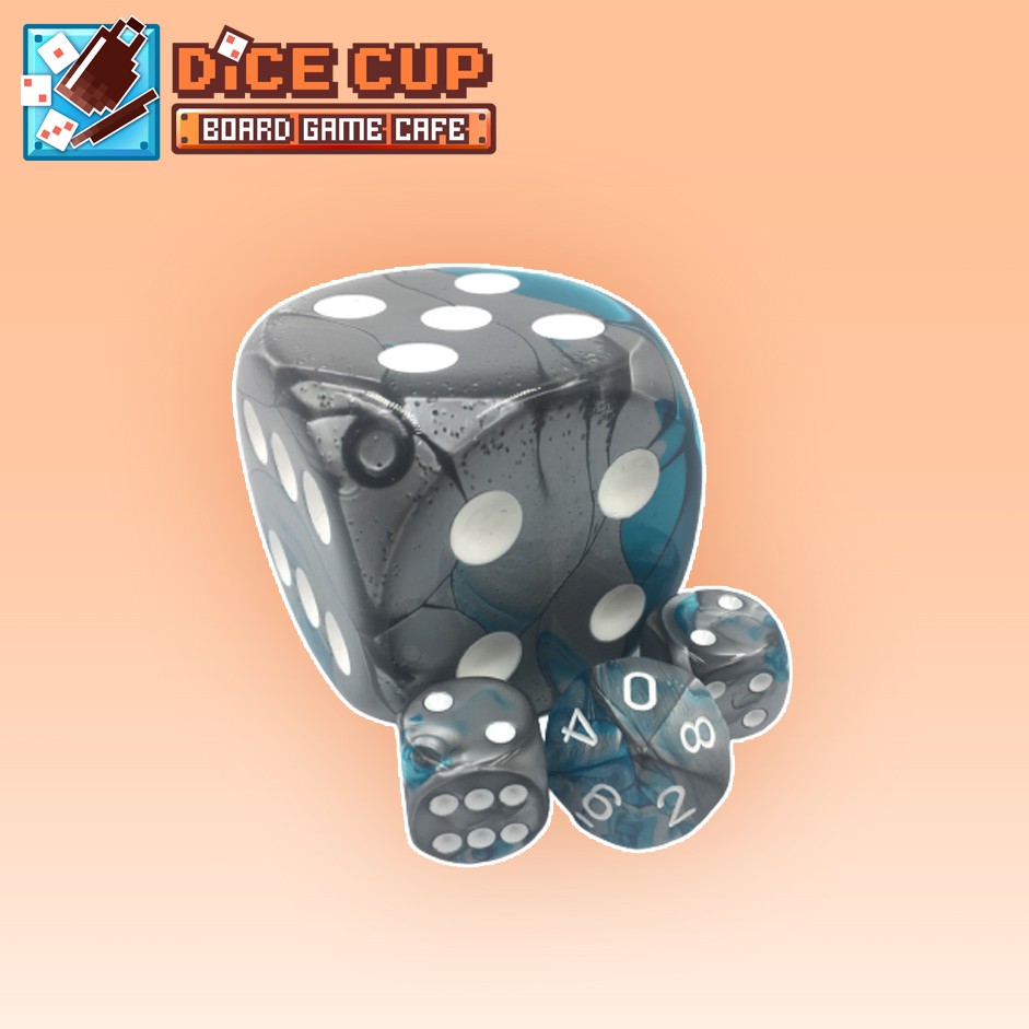 [ของแท้] Chessex: Steel Teal w/white Dice