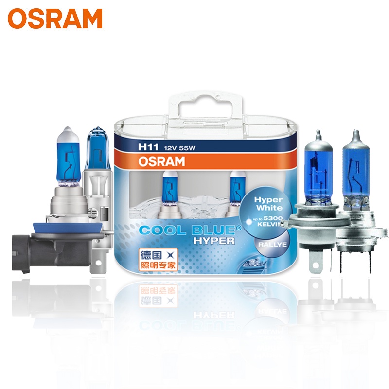 Osram CBH 5300K 12V H7 H4 H1 H11 9005 9006 ไฟรถยนต์ฮาโลเจน 2 ชิ้นแพ็ค