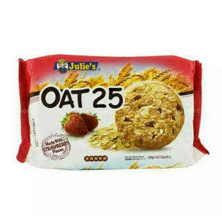 Julies Oat...ขนมคุ๊กกี้ข้าวโอ๊ตผสมธัญพืช...รสสตรอเบอรี่...1 ห่อ 300 กรัม