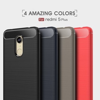 เคส Phone Case Xiaomi Redmi 5 Plus คาร์บอนไฟเบอร์ เคสอ่อนนุ่ม โทรศัพท์ กรณี