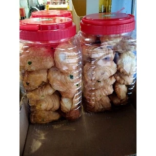 ขนมกระหรี่ปั๊บไส้ถั่วหวาน ถั่วเค็ม ไก่หยอง กระปุกใหญ่