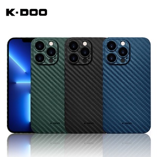 K-DOO Carbon Case สำหรับ iPhone 14 Pro Max/ 14Pro/14Plus/13ProMax/13Pro/13/12ProMax/12Pro/11ProMax/11 เคสเคฟล่าคลุมกล้อง