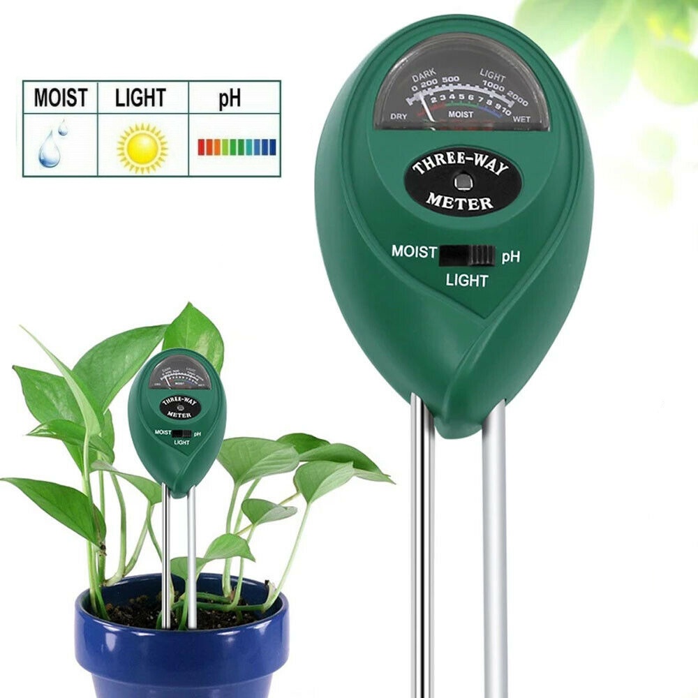 เครื่องวัดคุณภาพดิน 3 in 1 เครื่องวัดค่า ph วัดแสง วัดความชื้น สำหรับปลูกพืช เครื่องวัดความชื้นในดิน Soil Meter PH