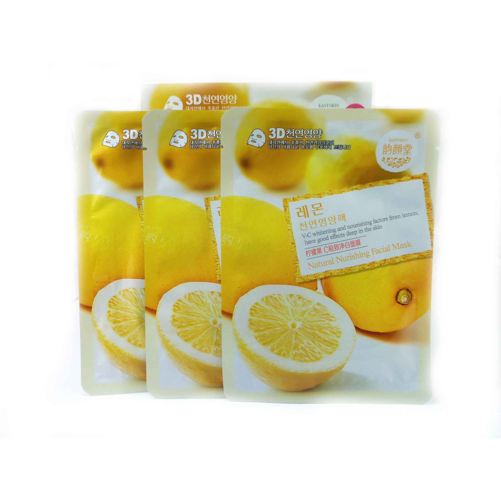 แผ่นมาร์ค East-Skin 3D สูตรเลมอน