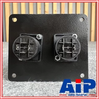 1อัน ดำ+ดำ เพลทเหล็ก2speakon 8 x9.5cm. เพลทเหล็ก2รู แท็ปลำโพง แท็ปลำโพงเหล็ก2สเปคคอน เพลทเหล็กSPEAKONx2 แผ่นเพลท เหล็...
