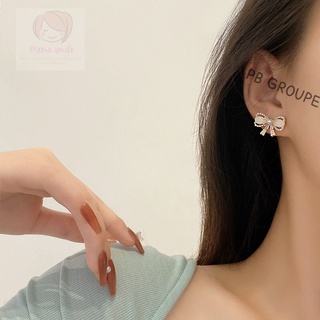 ต่างหูโบว์ ต่างหูแฟชั่นสไตล์เกาหลี เครื่องประดับแฟชั่นสวยงาม ต่างหูสำหรับผู้หญิง แบบแป้น ร้านในไทย พร้อมจัดส่ง