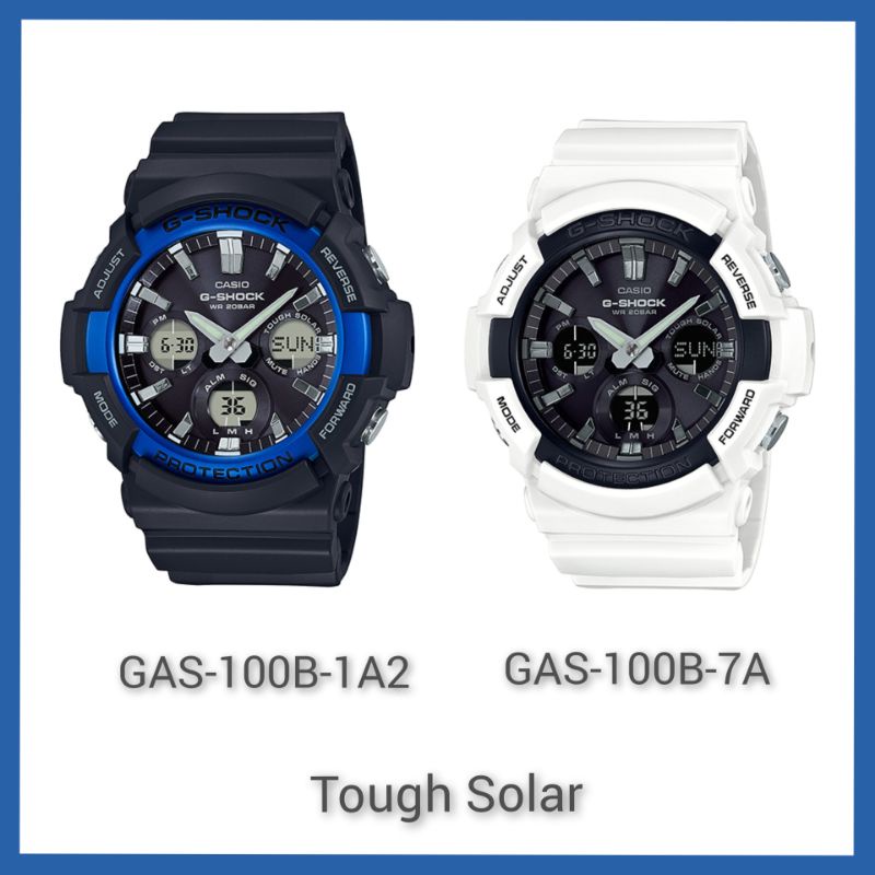 G-Shock👉Solar-Gas-100B-1A2,7A รุ่นพลังงานแสงอาทิตย์