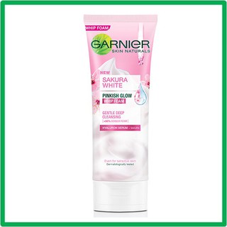 การ์นิเย่ ซากุระ ไวท์ พิงกิช แอนด์ พอร์เลส วิป โฟม Garnier Sakura White Pinkish and Poreless Whip Foam 100ml