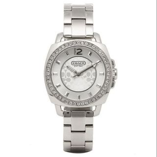 Coach Womens 14501699 Mini Boyfriend Silver Tone Bracelet Watch