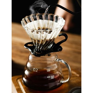 พร้อมส่ง🌟ดริปกาแฟ หม้อกาแฟ หม้อต้มกาแฟ เหยือกดริปกาแฟ หม้อชงกาแฟ Coffee glass Pot แก้ว ปริมาตร 600ml ใช้ทนทาน！