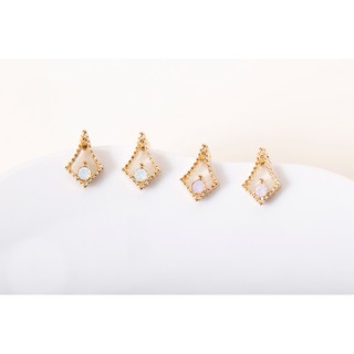 Premium Import Gem Clip Earrings : ต่างหู ตุ้มหู หนีบ ประดับ พลอย นำเข้า เกรดพรีเมียม