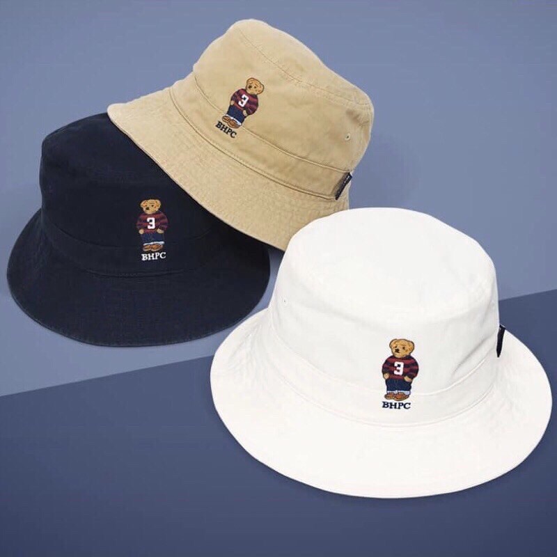 💛หมวกบักเก็ต ลายหมี แบรนด์ polo💛