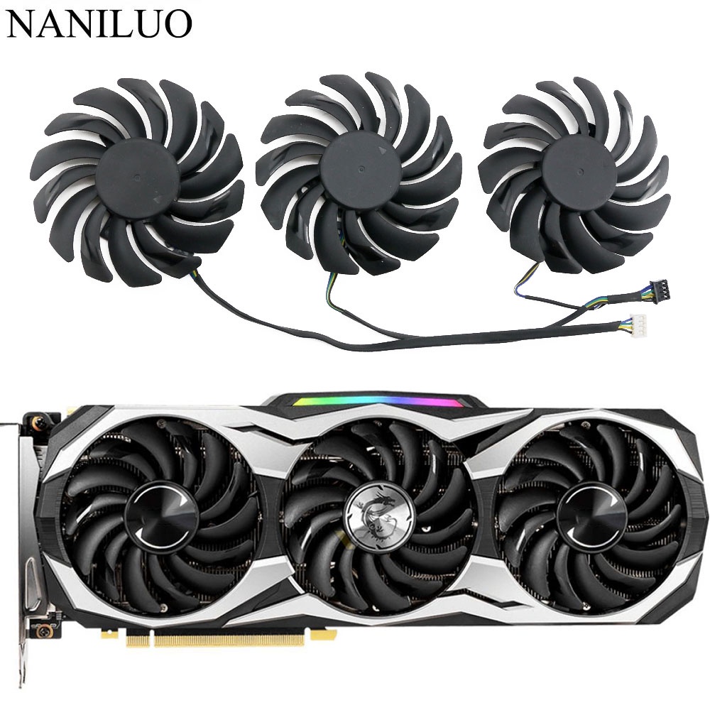 87 มม.PLD09210S12HH RTX2070 RTX2080 RTX2080Ti DC12V สําหรับ MSI GeForce RTX 2070 2080 2080Ti DUKE OC