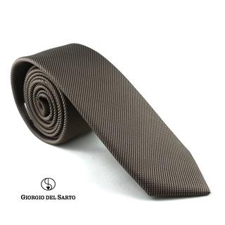 Giorgio Del Sarto Necktie Brown Fabric Texture เนคไทสีน้ำตาลมีเท็กเจอร์