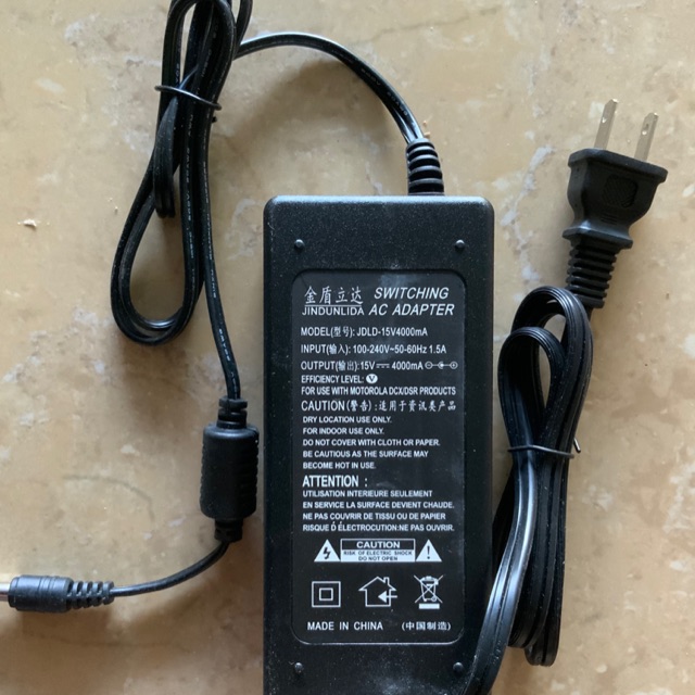 แหล่งชาร์จลําโพง 15V-4A พร้อมไฟแสดงสถานะ