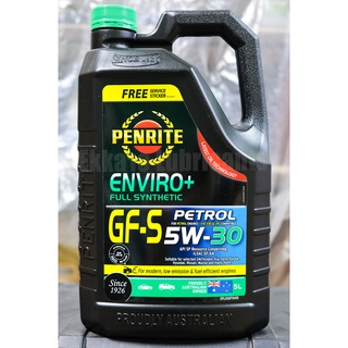 น้ำมันเครื่องสังเคราะห์แท้  Penrite Enviro+ GF-S 5W30 ขนาด 5 ลิตร API SP/ILSAC GF-6A