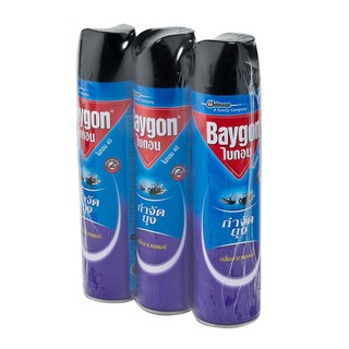 ไบกอนสเปรย์ ลาเวนเดอร์ 600 มล. x 3 กระป๋อง Baygon Spray Lavender 600ml x 3 cans