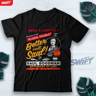 printเสื้อยืดแฟชั่นพิมพ์ลายเสื้อยืดแขนสั้น พิมพ์ลาย Need A Lawyer Then Better Call Saul Goodman สําหรับผู้ชาย -S-4XL