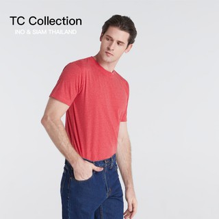 INO &amp; SIAM THAILAND เสื้อยืดสีพื้น ผ้า TC ใส่สบาย ไม่ต้องรีด สีแดง