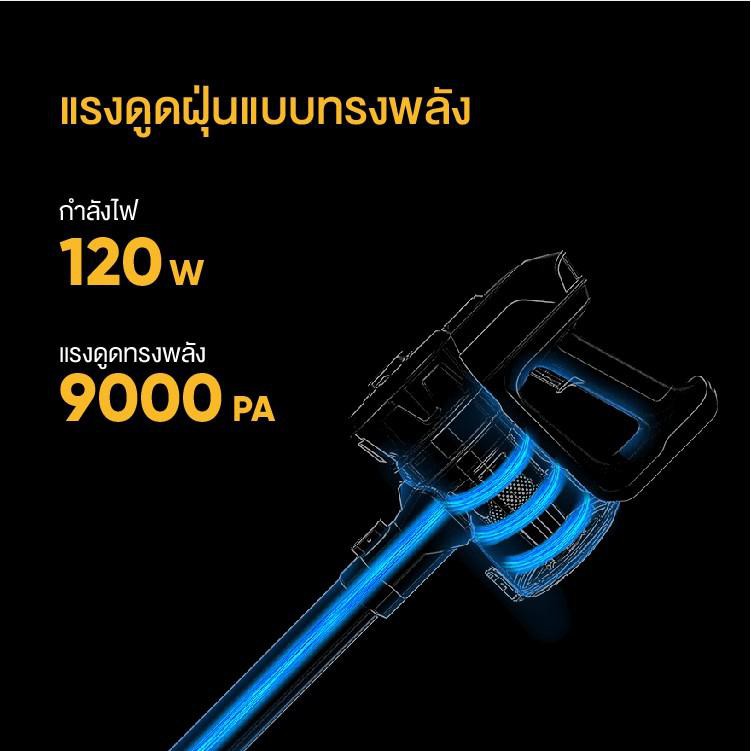 HiHome Dibea เครื่องดูดฝุ่นไร้สาย ระบบไซโคลน ไส้กรองล้างน้ำได้ พร้อมที่แขวนติดกำแพง รุ่น Cyclone V p