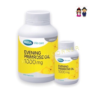 Evening Primrose Oil น้ำมันดอกอีฟนิ่งพริมโรส บำรุงผิว ลดอาการวัยทอง อาการประจำเดือน Mega We Care เมก้าวีแคร์ omega 6