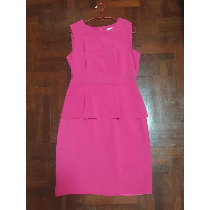 เดรสสีชมพู ป้ายClavin klein