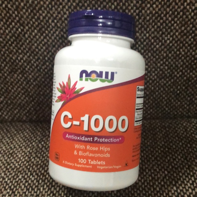 🇺🇸 Exp 05/23 วิตามินซี ลดไข้ C1000 with wild Rose hip สินค้าพร้อมส่ง Now Vitamin ขนาด 100เม็ด