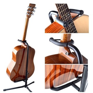 ขากีตาร์ ขาตั้งกีตาร์ มีคอรับ GUITAR UPRIGHT STAND - Black ที่วางกีตาร์