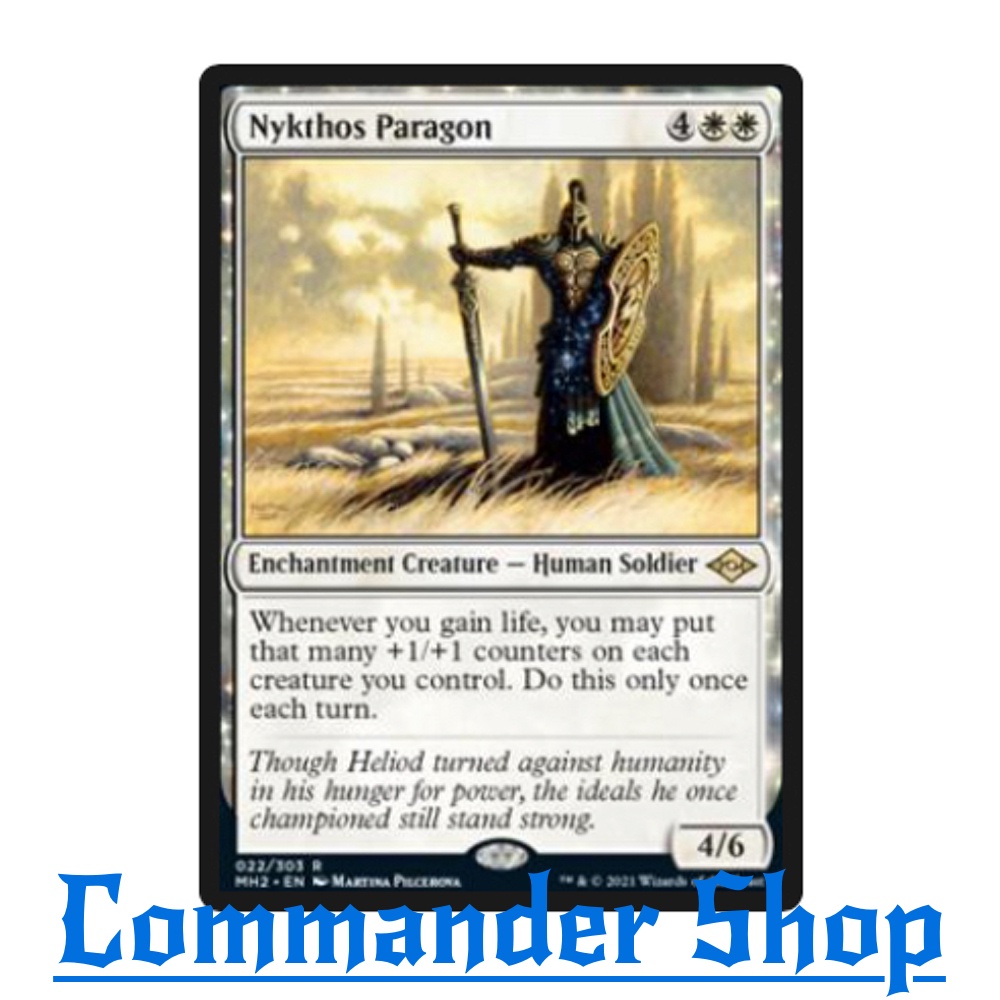 Nykthos Paragon (Enchantment Creature - Human Soldier) White At4/Tn6 การ์ดเกม Magic The Gathering (M