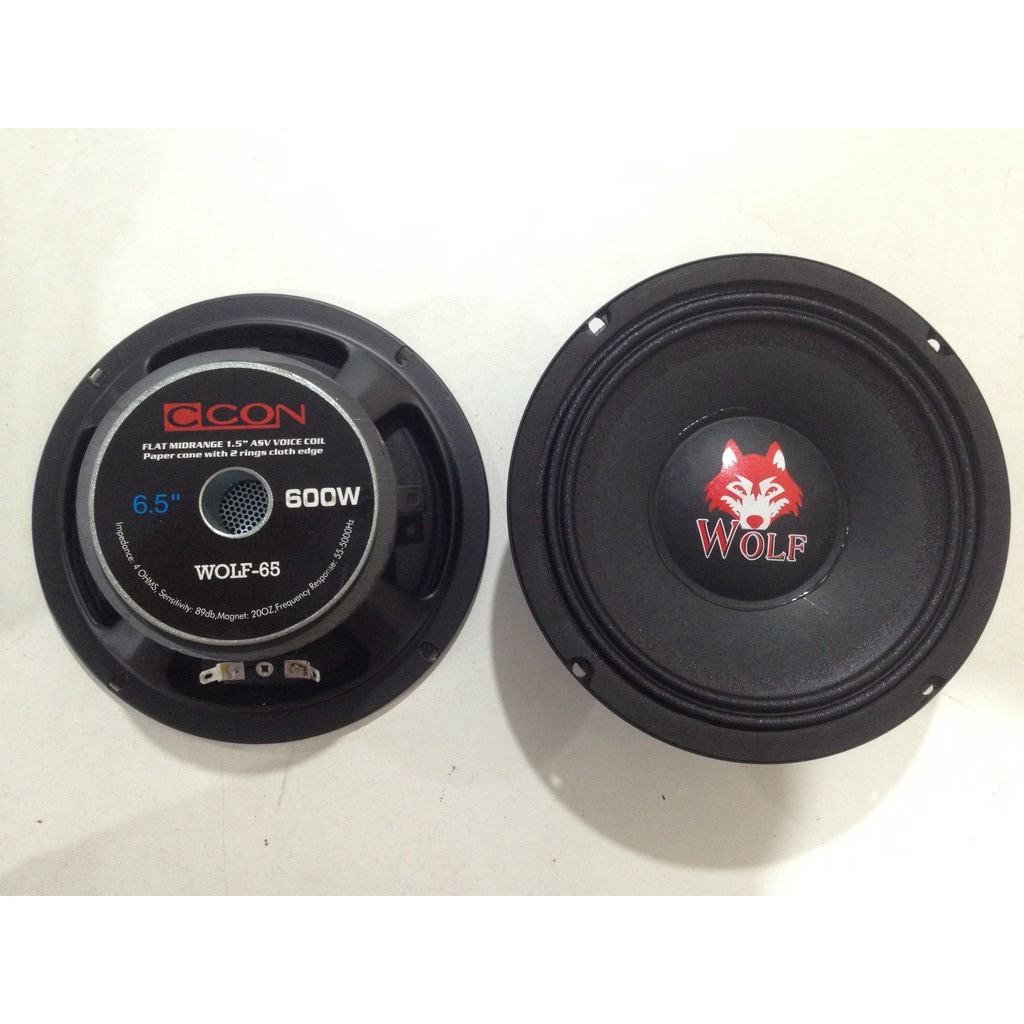 ดอกลำโพง DECCON CCON WOLF-65 6.5" Flat midrange ASV VOICE COIL 1.5" 600W 4OHM frequency 55-5000Hz se