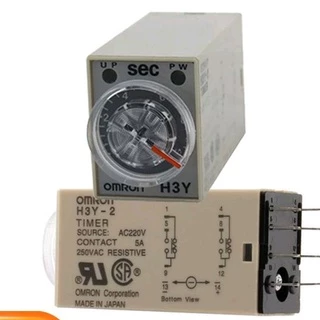 H3Y-2 H3Y-4 h3y2 h3y4 ทามเมอร์รีเลย์ Timer สวิตช์หน่วงเวลาตัวจับเวลา 5S- 60M เวลา 12V 24v 220v