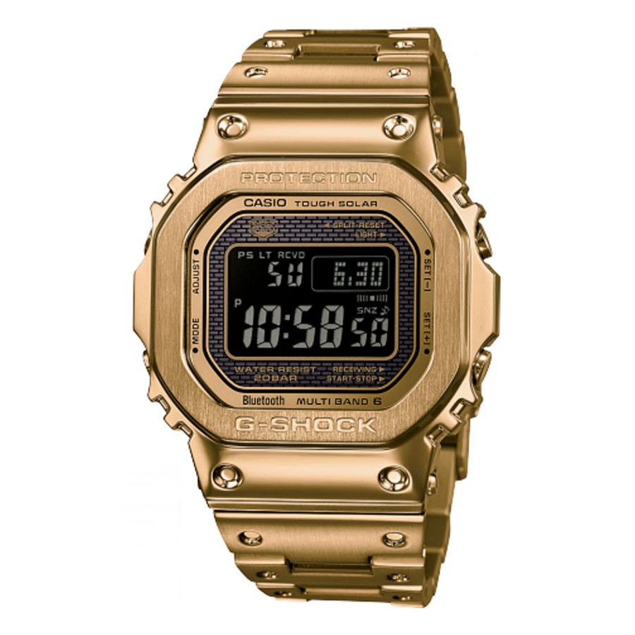 Casio G-Shock นาฬิกาข้อมือผู้ชาย สายสเตนเลสสตีล รุ่น GMW-B5000,GMW-B5000GD-9 - สีทอง