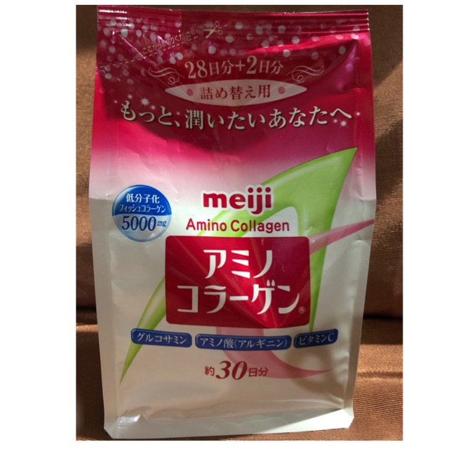 Meiji Amino Collagen แบบถุงเติมขนาด30วัน ของแท้จากญี่ปุ่น