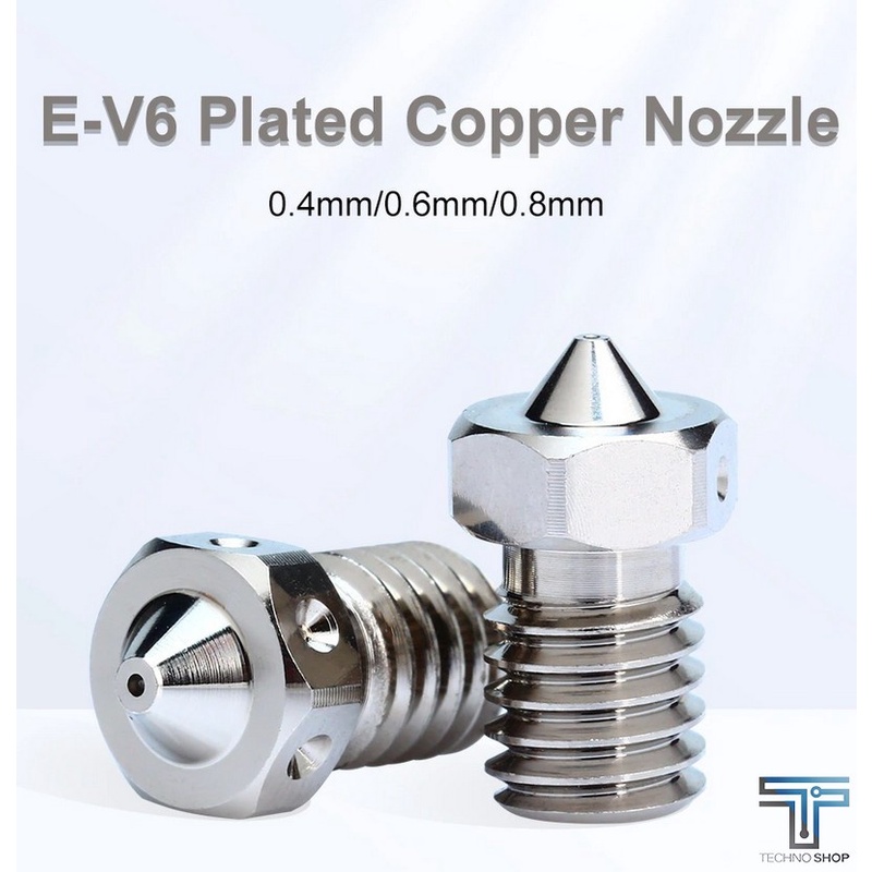 Trianglelab E-V6 Plated Copper Nozzle Durable Non-stick High Performance 3D Printer Hotend M6 Thread