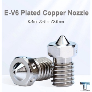 Trianglelab E-V6 Plated Copper Nozzle Durable Non-stick High Performance For 3D Printers Hotend M6 Thread for V6 Hotend