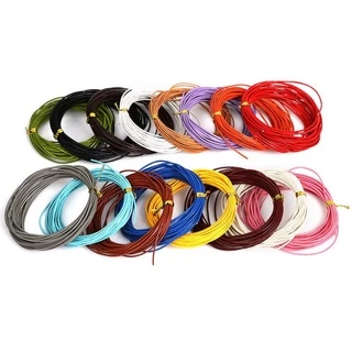สายเชือกหนังแท้ 1 มม. 2 มม. 3 มม. 16 สี 5 เมตรสําหรับทําเสื้อผ้ารองเท้า