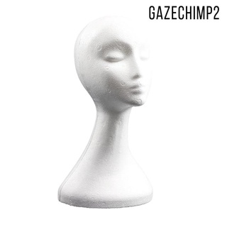 [Gazechimp2] หุ่นโฟมหัวแมนนิกินสําหรับผู้หญิงแสดงวิกผมหมวกสีขาว